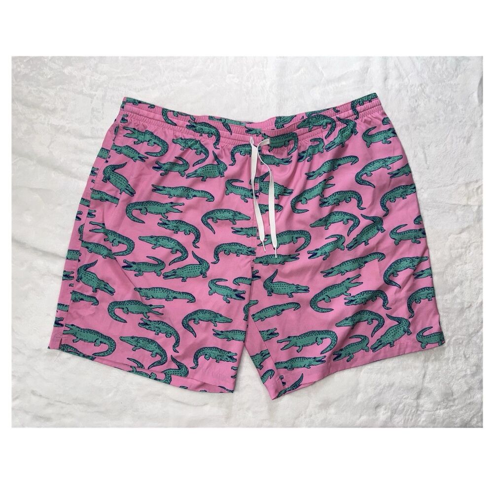 Chubbies The Glades XXXL Pink Alligator Swim Trunks 7" Inseam